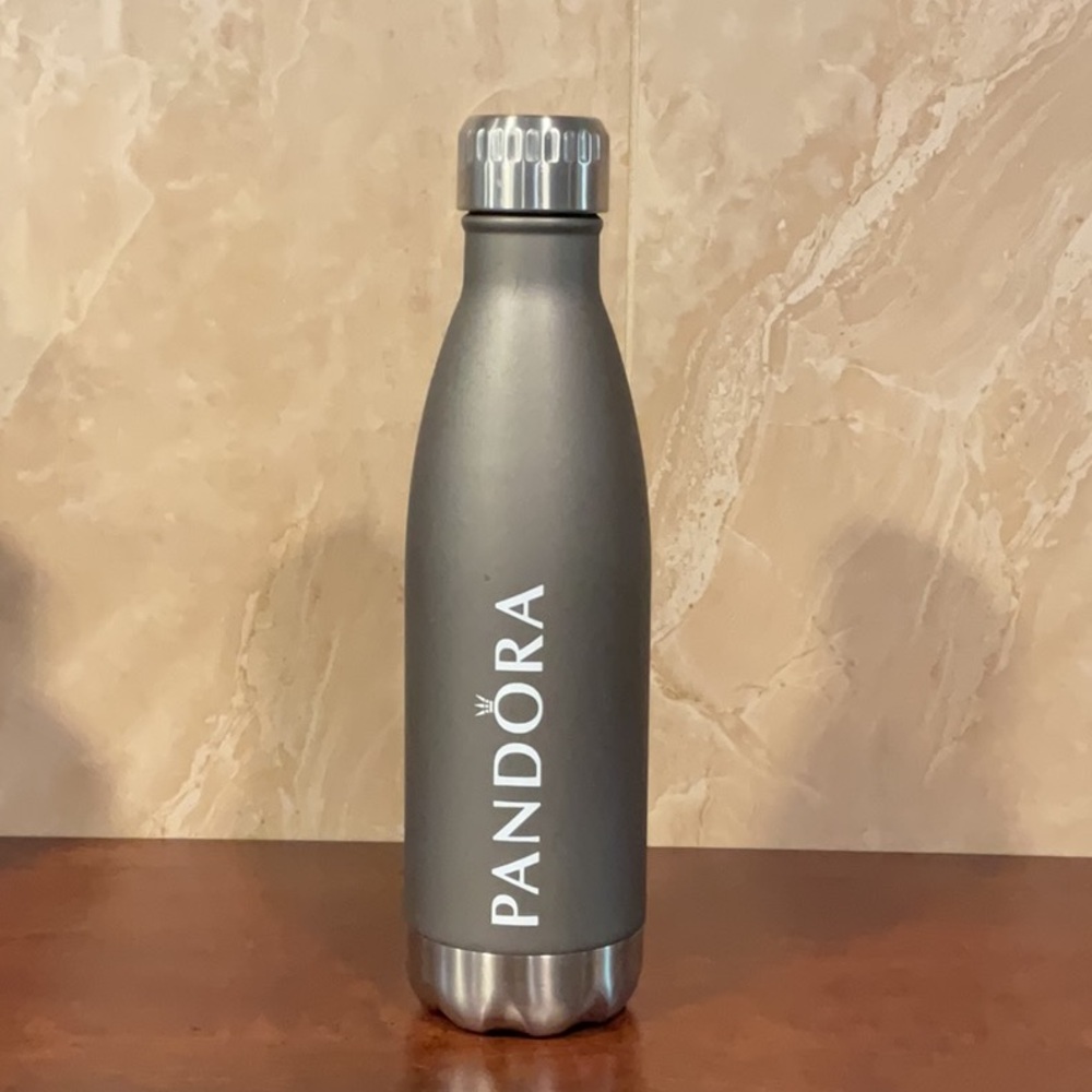 Pandora Gray Stainless Steel Water Bottle